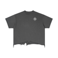 Vintage Wash Boxy Distressed Hem T-Shirt